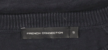 French Connection Men's Blue Cotton Crew Neck Pullover Jumper Size S