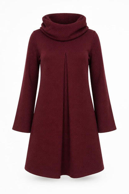 Boohoo Womens Red Cowl Neck A-Line Knit Dress Size 12