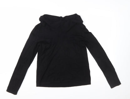 Phase Eight Women's Black Cowl Neck Long Sleeve Knit Jumper Size M