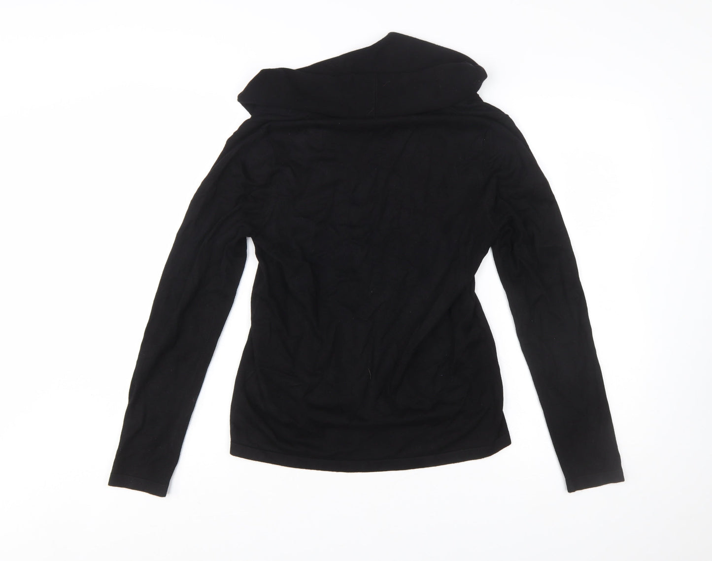 Phase Eight Women's Black Cowl Neck Long Sleeve Knit Jumper Size M