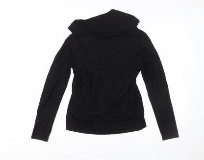 Phase Eight Women's Black Cowl Neck Long Sleeve Knit Jumper Size M