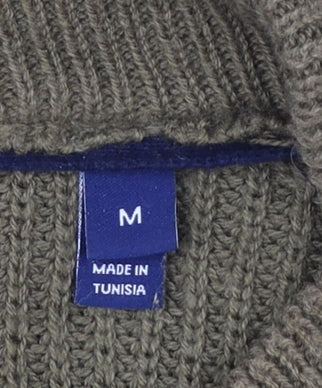 GANT Men's Green M Crew Neck Cotton Chunky-Knit Jumper