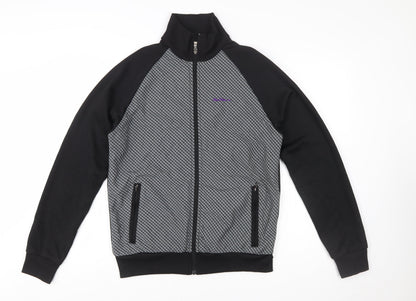 Ben Sherman Mens Black Grey Full Zip Sweatshirt L Classic Fit