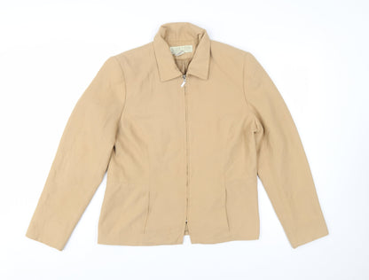 Norton McNaughton Women's Beige Polyester Zip Jacket Size 10