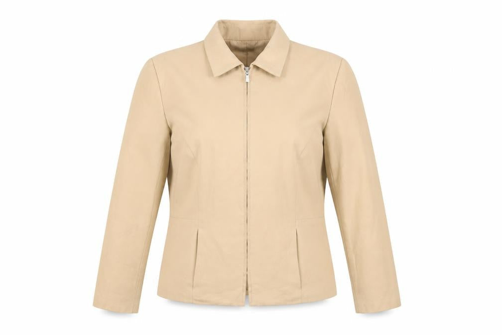 Norton McNaughton Women's Beige Polyester Zip Jacket Size 10