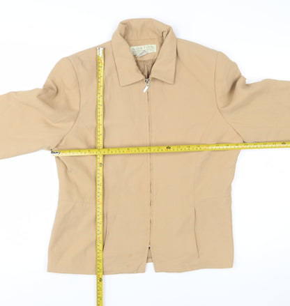 Norton McNaughton Women's Beige Polyester Zip Jacket Size 10