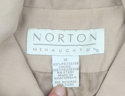 Norton McNaughton Women's Beige Polyester Zip Jacket Size 10