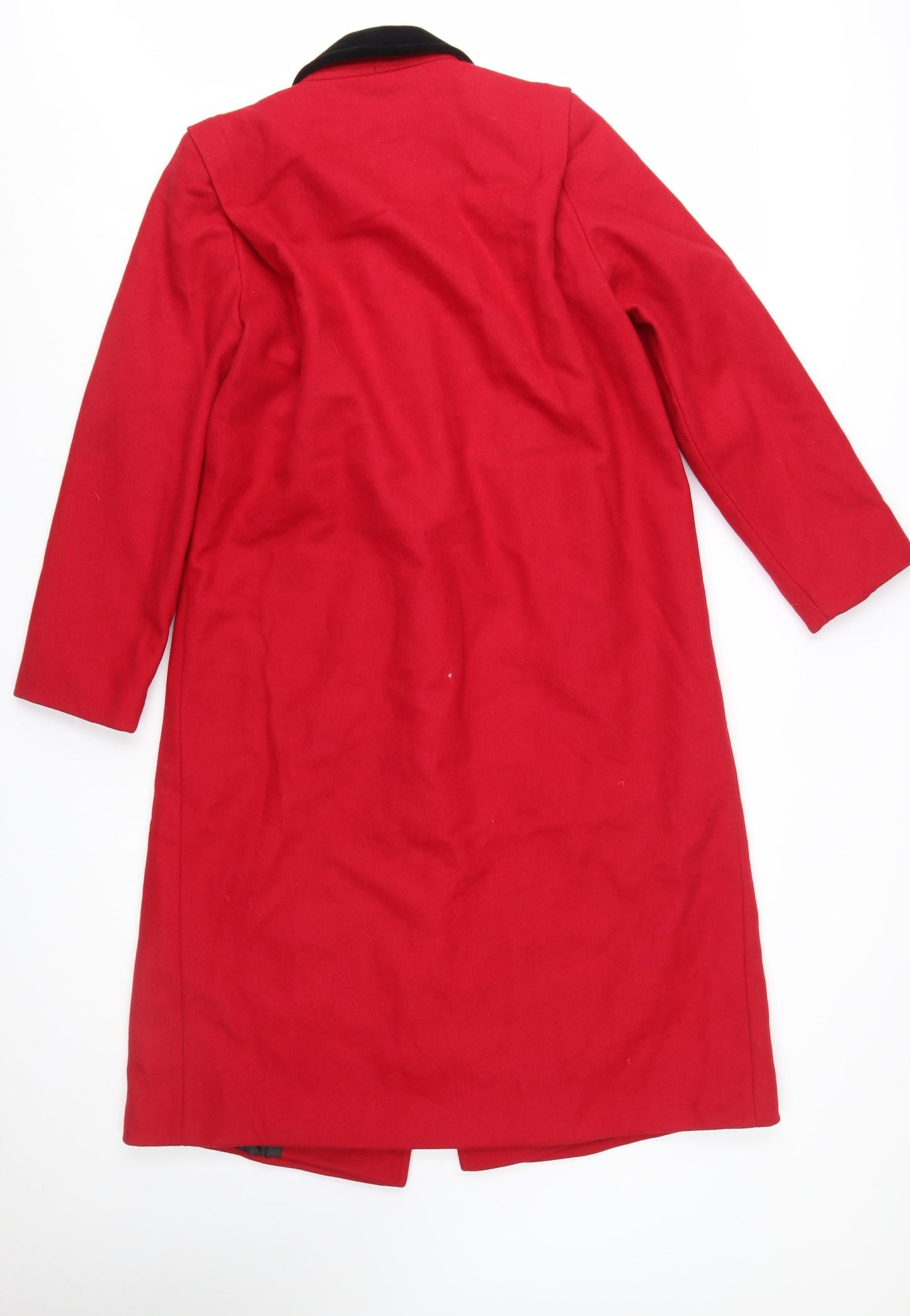 International Scene Women's Red Wool Long Overcoat Size 8