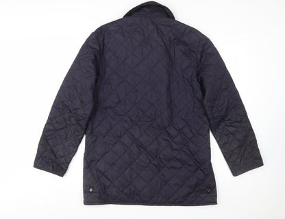 Barbour Men's Blue XS Quilted Jacket with Cord Collar