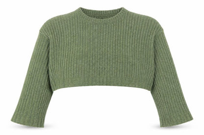 Urban Outfitters Women Green Ribbed Crew Neck Knit Jumper M