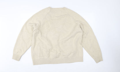PSO Brand Men's Beige Full Zip Cardigan Jumper Size L