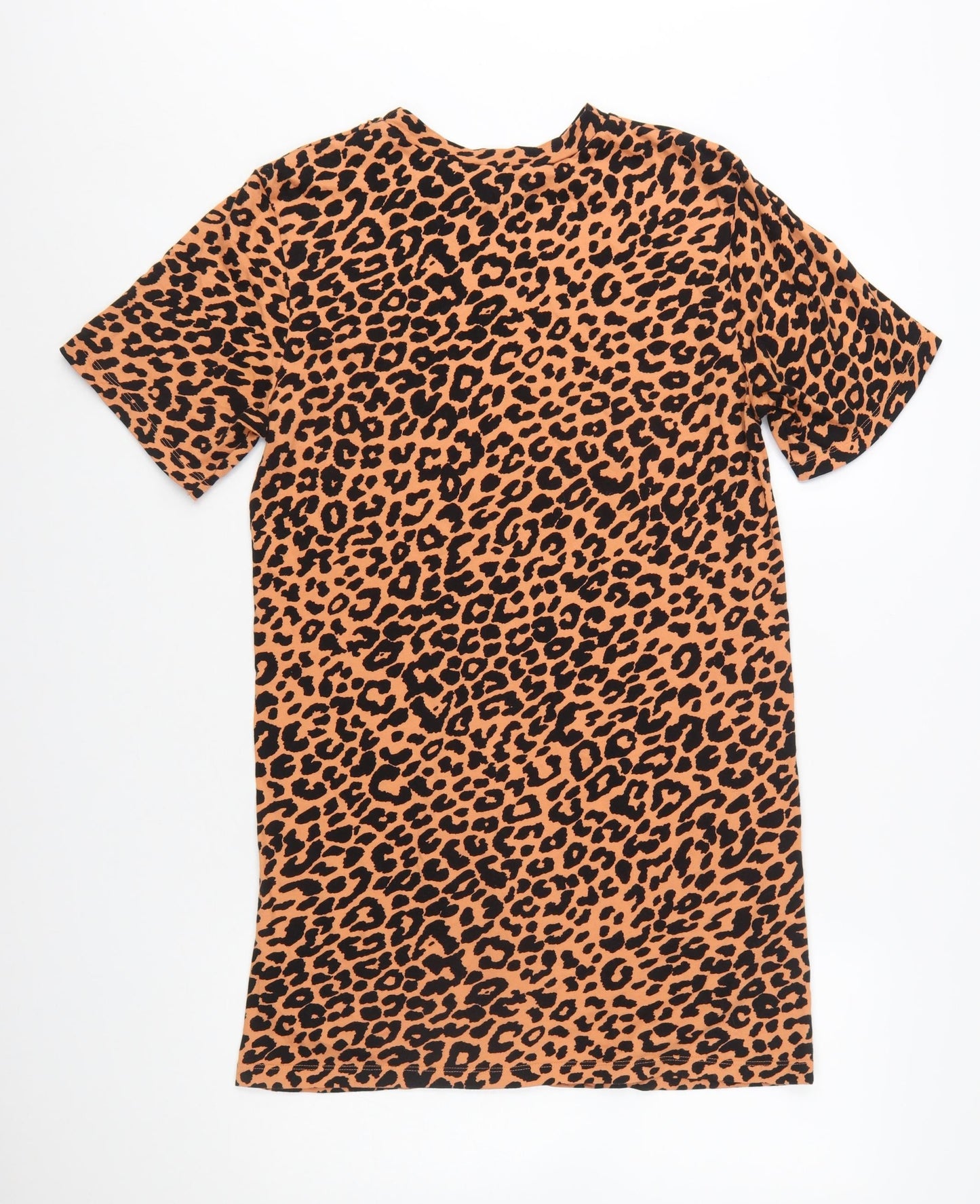 ASOS DESIGN Women's Brown Leopard T-Shirt Dress UK 12