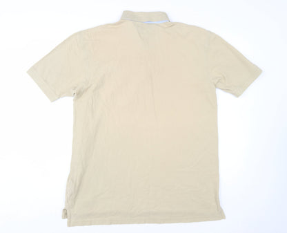 Tommy Hilfiger Men's Beige Cotton Polo Shirt XL Classic Fit