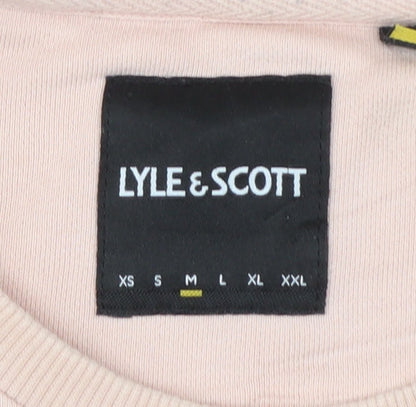 Lyle & Scott Men’s Pink Cotton Crew Neck Pullover Sweatshirt Size L