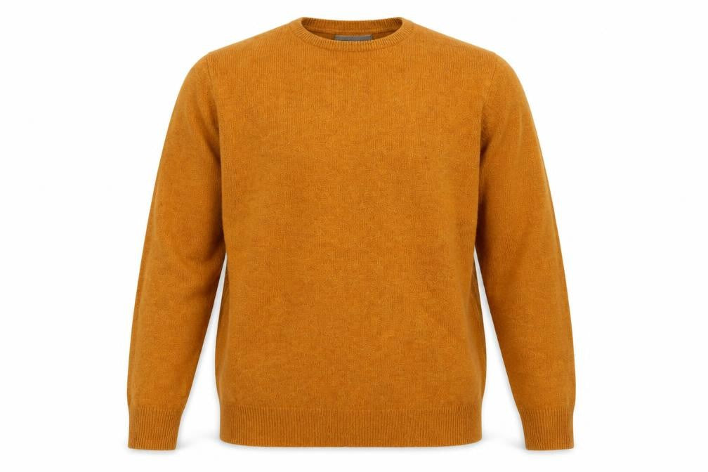 Marks and Spencer Men's Brown Wool Crew Neck Jumper M