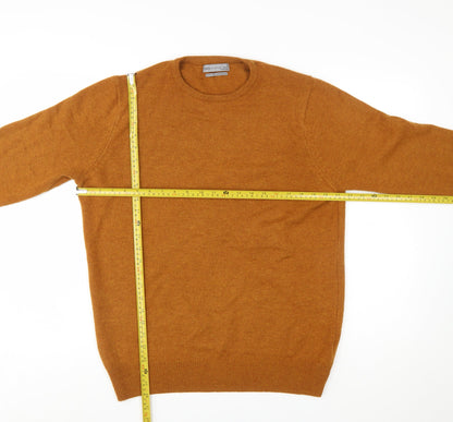 Marks and Spencer Men's Brown Wool Crew Neck Jumper M