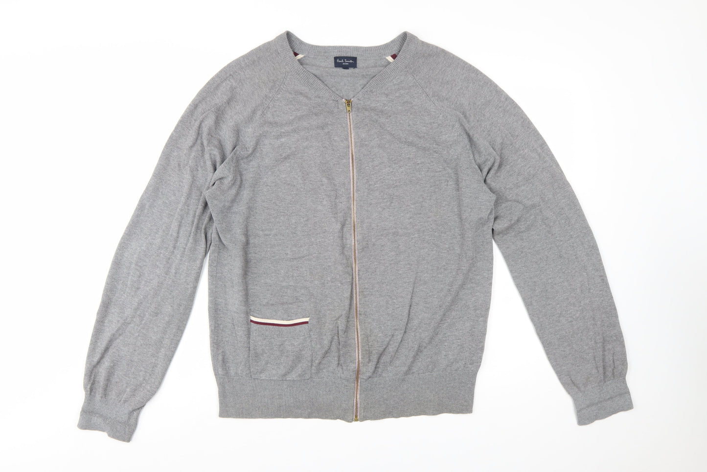 Paul Smith Men’s Grey Full Zip Cotton Jumper XL