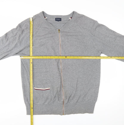 Paul Smith Men’s Grey Full Zip Cotton Jumper XL