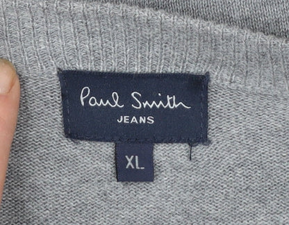 Paul Smith Men’s Grey Full Zip Cotton Jumper XL
