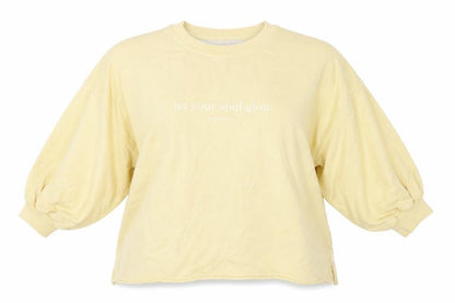 Moshi Moshi Mind Women Beige Pullover Sweatshirt S/M Organic Cotton