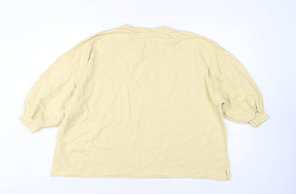 Moshi Moshi Mind Women Beige Pullover Sweatshirt S/M Organic Cotton