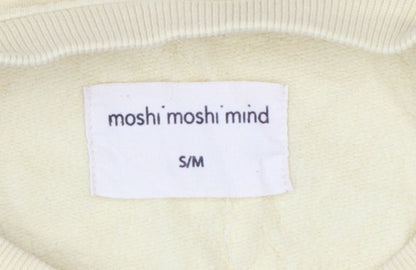 Moshi Moshi Mind Women Beige Pullover Sweatshirt S/M Organic Cotton