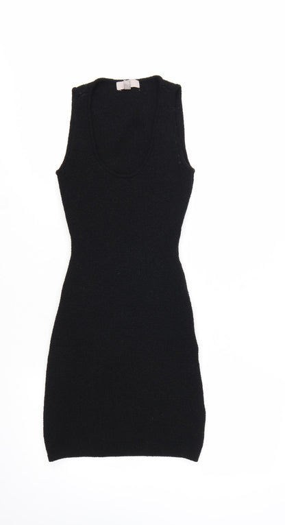 H&M Women’s Black Sleeveless Bodycon Knit Dress XS