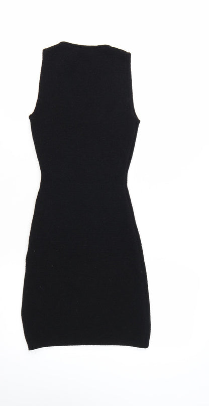 H&M Women’s Black Sleeveless Bodycon Knit Dress XS