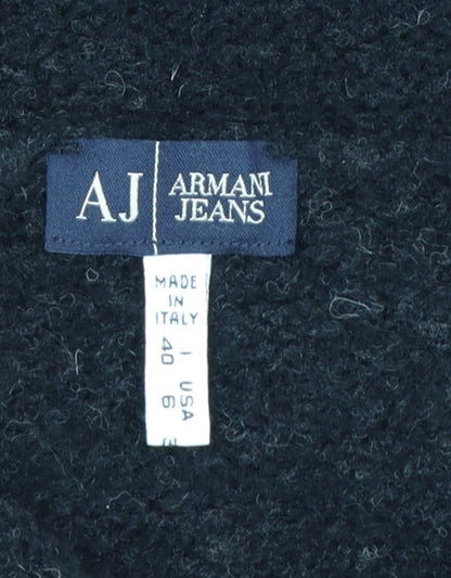 Armani Jeans Womens Black Wool Cashmere Cowl Neck Jumper Size 12