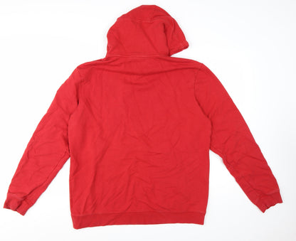 Helly Hansen Men's Red XL Pullover Hoodie Regular Fit Logo Sweatshirt