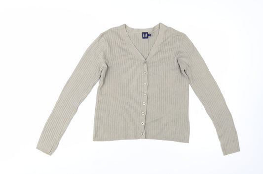 GAP Women’s Beige V-Neck Knit Cardigan Long Sleeve Size S
