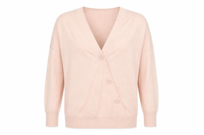Phase Eight Women Pink V-Neck Button Cardigan M Lightweight Knit
