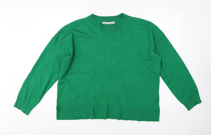 Oasis Womens Green Crew Neck Knit Jumper XL