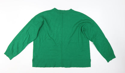 Oasis Womens Green Crew Neck Knit Jumper XL