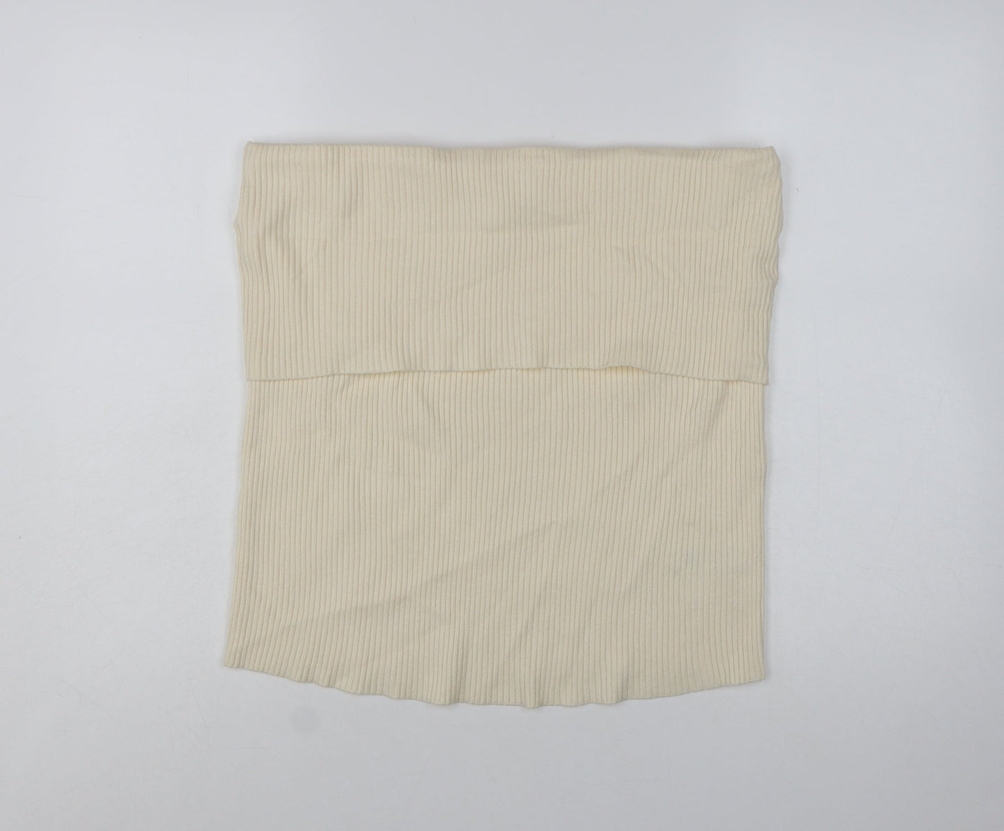 Marks and Spencer Women's Beige Ribbed Strapless Knit Tank Top Size 24