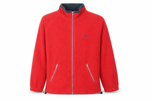 Cotton Traders Men's Red Fleece Full Zip Jacket Size M Casual Outdoor