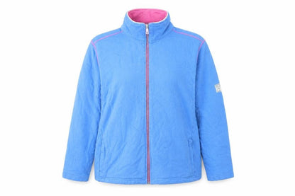 Lazy Jacks Women Blue Full Zip Sweatshirt Large Cotton Casual