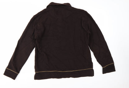 Ted Baker Men's Brown L 1/4 Zip Collared Sweatshirt
