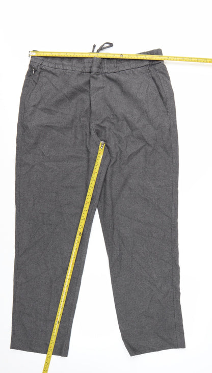 Abercrombie & Fitch Men's Grey XL Relaxed Fit Chino Trousers
