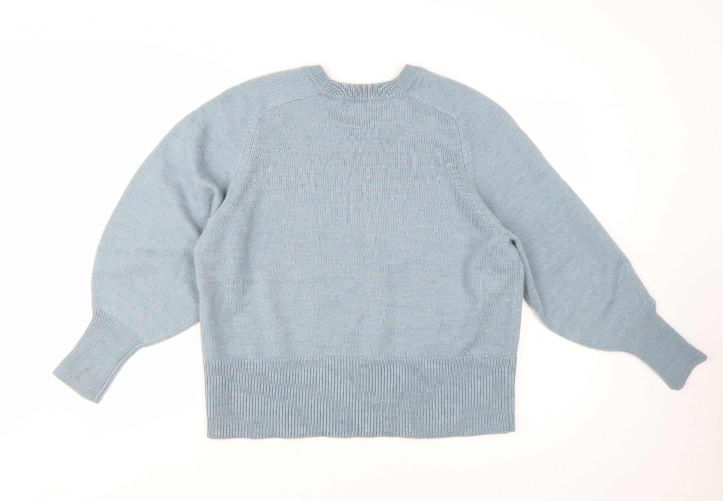 Next Women’s Blue Knit Pullover Jumper L Crew Neck Long Sleeve