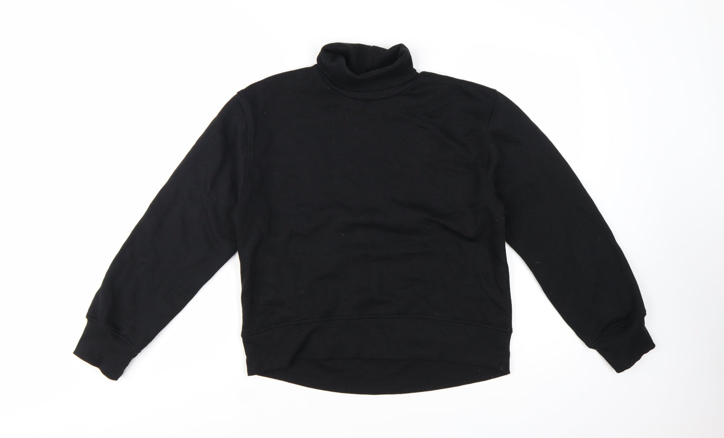 Zara Women Black Roll Neck Pullover Sweatshirt Size S