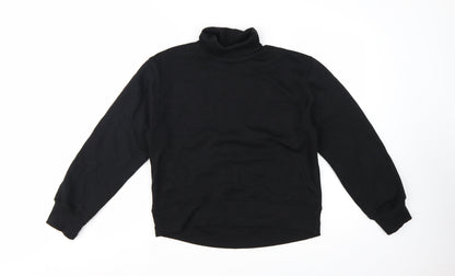 Zara Women Black Roll Neck Pullover Sweatshirt Size S