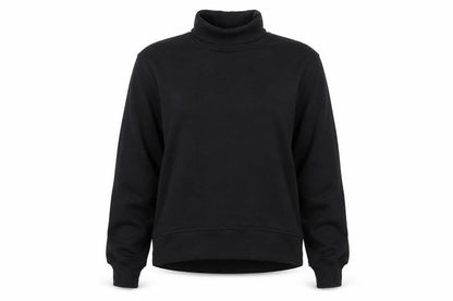Zara Women Black Roll Neck Pullover Sweatshirt Size S