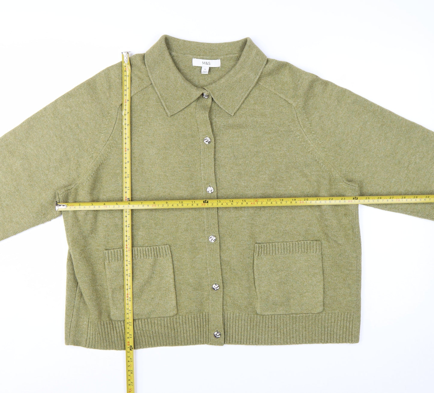 Marks and Spencer Women’s Green Collared Knit Cardigan XL