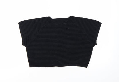 PrettyLittleThing Women’s Black Chunky Knit Pullover Jumper L