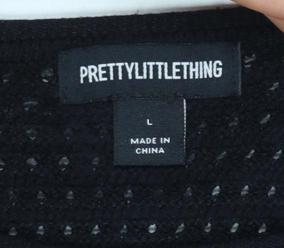 PrettyLittleThing Women’s Black Chunky Knit Pullover Jumper L