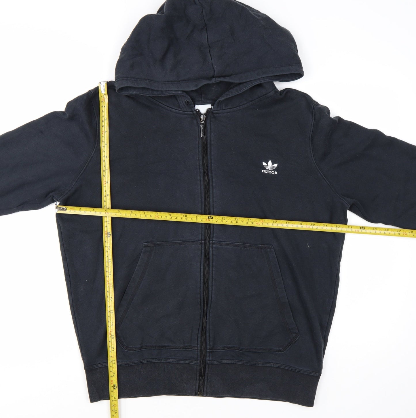 Adidas Women's Black 2XL Full Zip Hoodie - Cotton Blend Casual