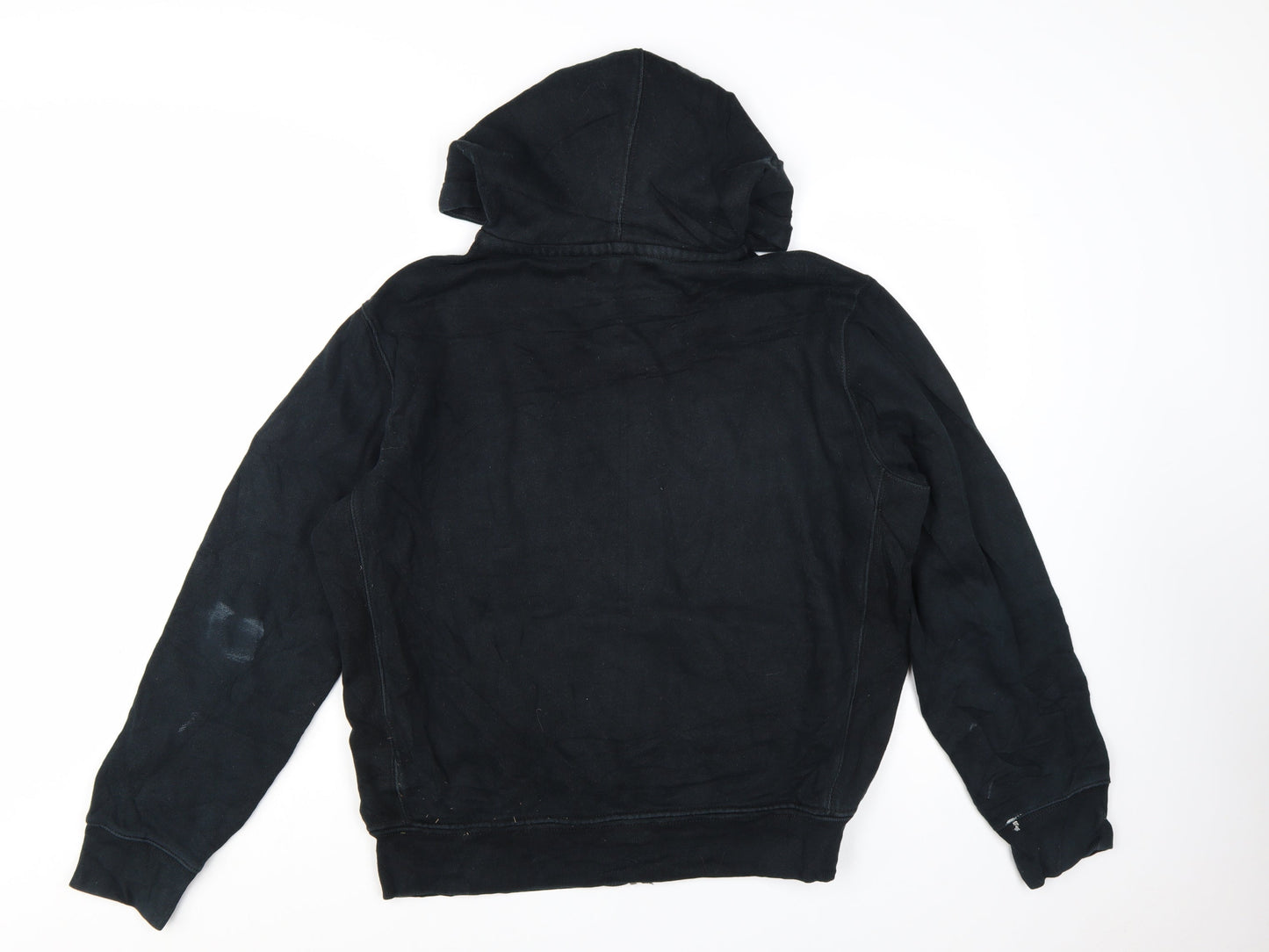 Polo Ralph Lauren Men's Black Full Zip Hoodie L Logo Cotton Blend