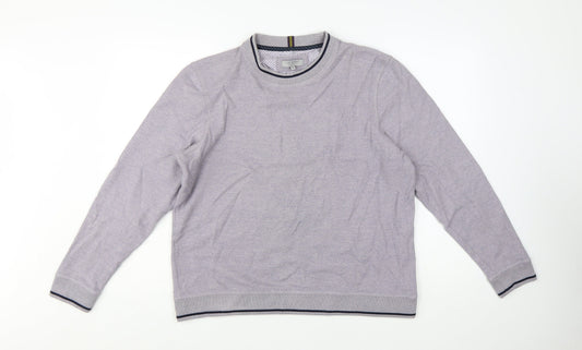 Ted Baker Men's Grey Cotton Crew Neck Pullover Sweatshirt Size L
