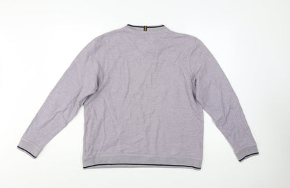 Ted Baker Men's Grey Cotton Crew Neck Pullover Sweatshirt Size L